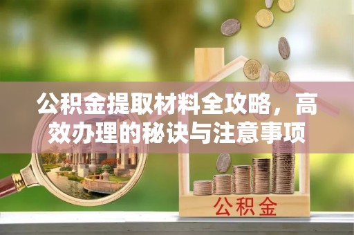 谢通门公积金提取材料全攻略，高效办理的秘诀与注意事项