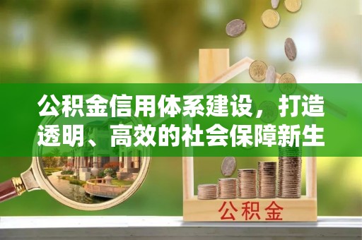 谢通门公积金信用体系建设，打造透明、高效的社会保障新生态