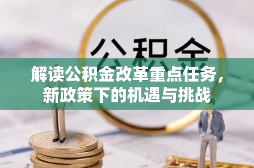 谢通门解读公积金改革重点任务，新政策下的机遇与挑战