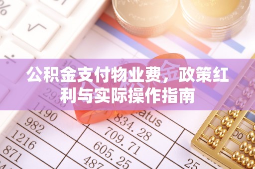 谢通门公积金支付物业费，政策红利与实际操作指南