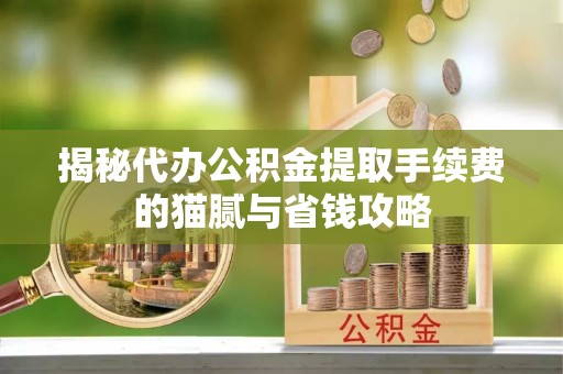 谢通门揭秘代办公积金提取手续费的猫腻与省钱攻略
