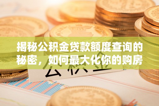 谢通门揭秘公积金贷款额度查询的秘密，如何最大化你的购房资金？