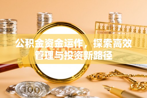 谢通门公积金资金运作，探索高效管理与投资新路径