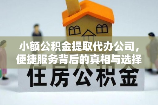 谢通门小额公积金提取代办公司，便捷服务背后的真相与选择